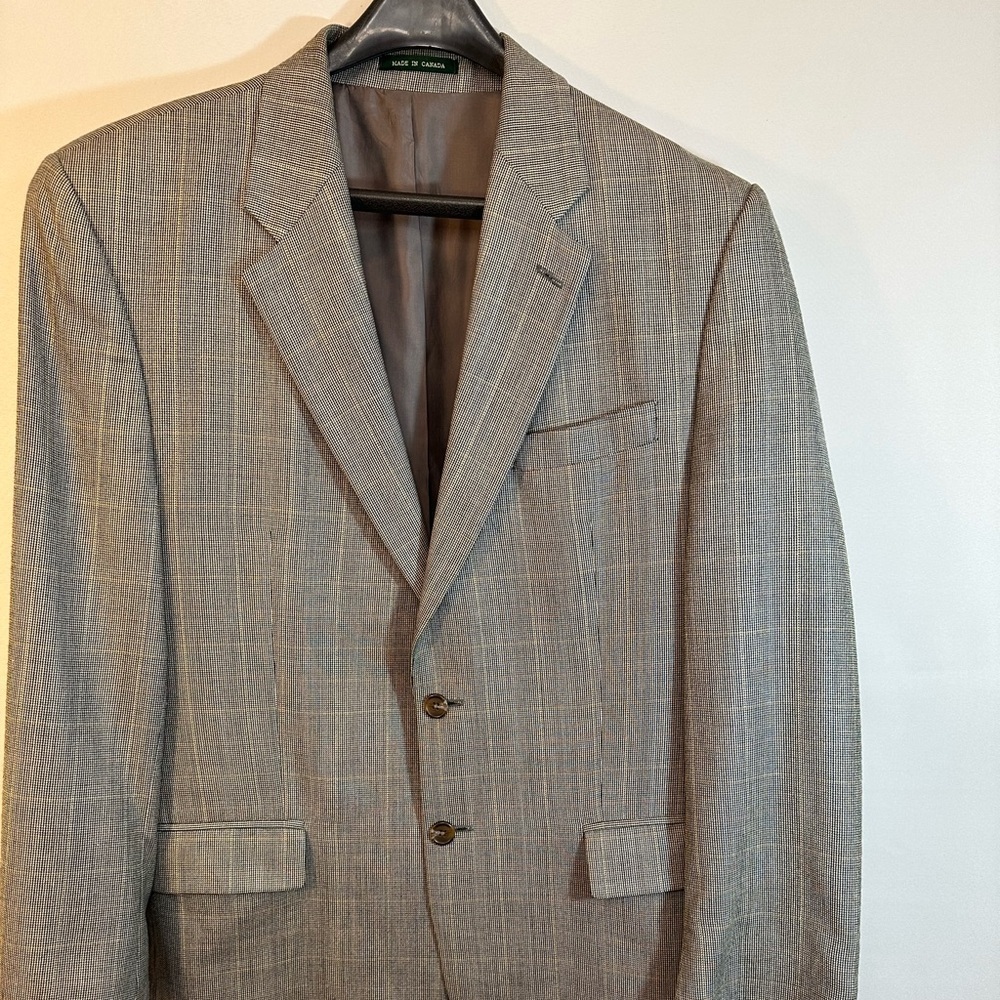 Lauren Ralph Lauren Mens Sports Coat Jacket Blazer 42L Herringbone 48% Wool